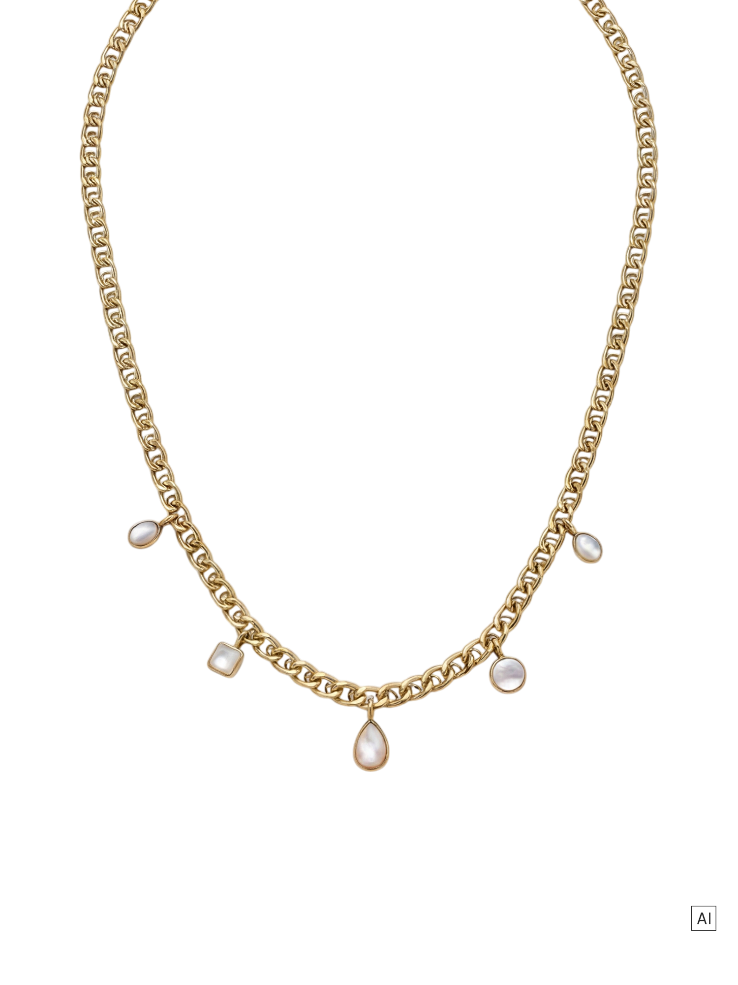 purelei-soft-shine-kette-perlmutttropfen-kette-mit-5-anh-ngern image 1