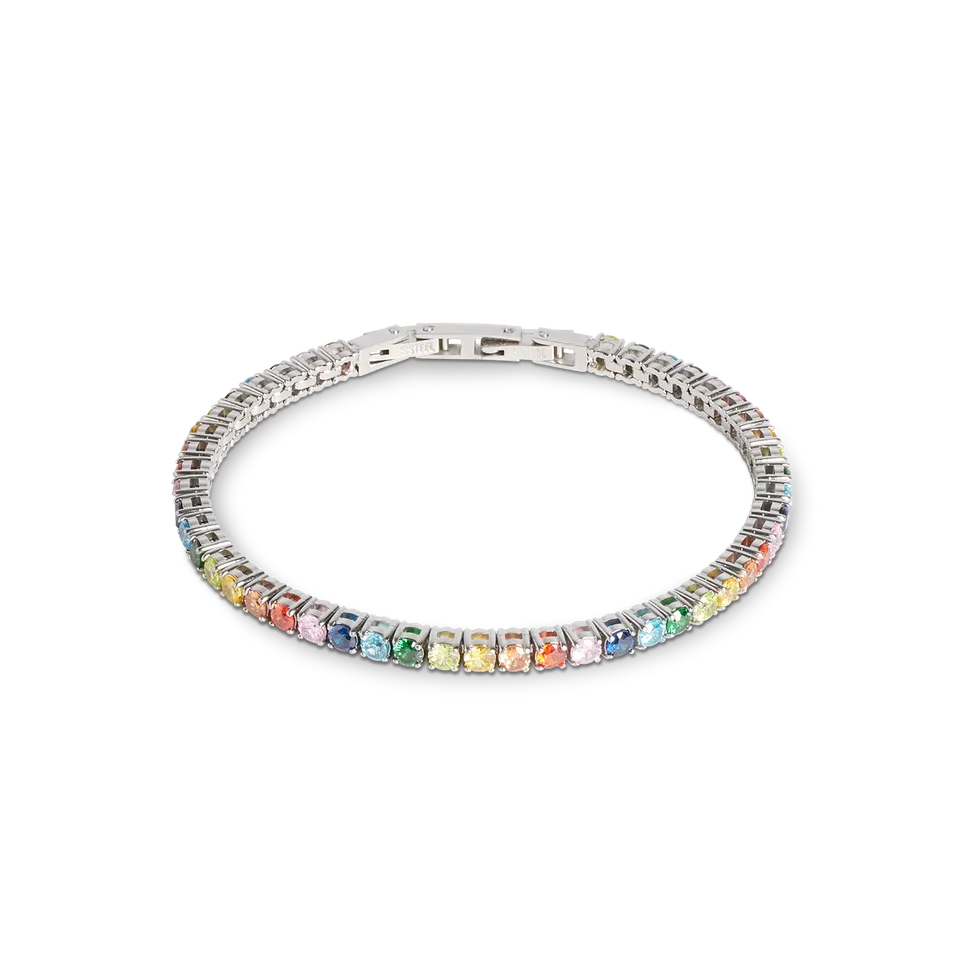 coeur-de-lion-tennisarmband-silber-multicolor-iconic-collection image 1