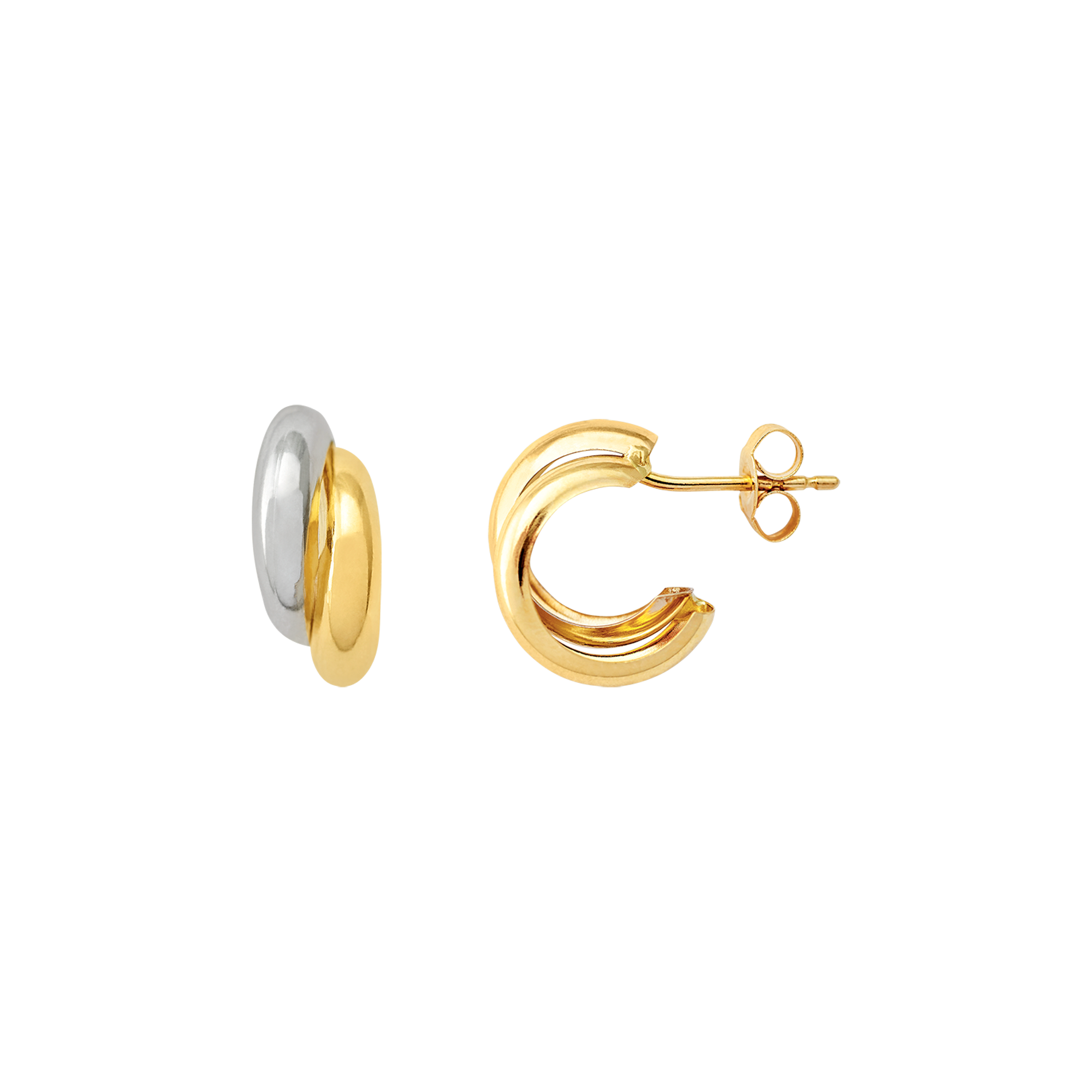 xenox-fine-bicolor-ohrringe-585-gelbgold image 1