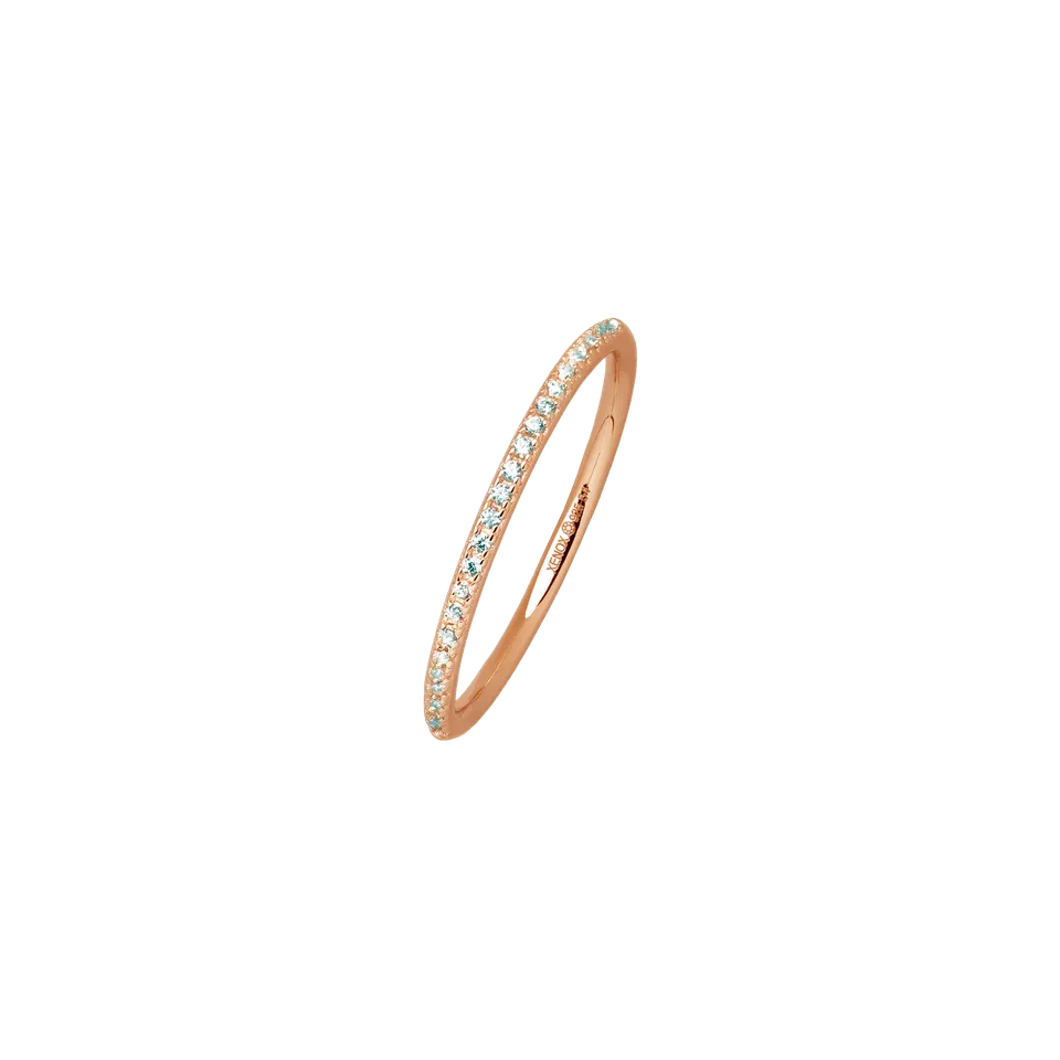 xenox-krappe-ring-925-sterlingsilber-ros-vergoldet-mit-zirkonia image 1