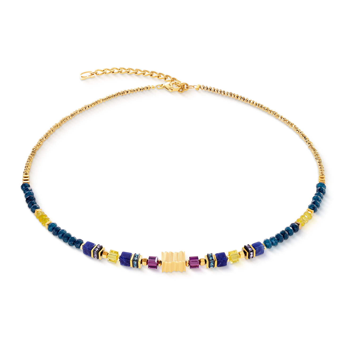 coeur-de-lion-halskette-wave-precious-flow-gold-energy-multicolor image 1