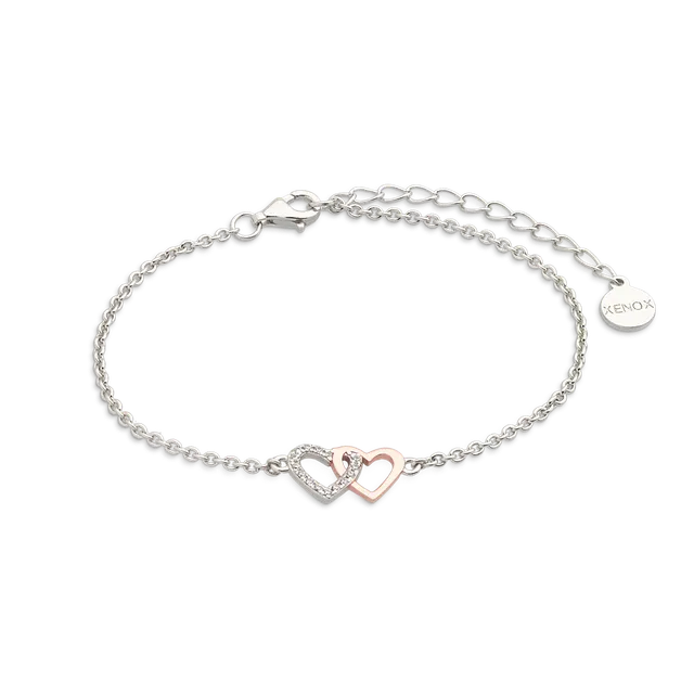 xenox-love-story-armband-xs2929r-925-sterlingsilber-ros-vergoldet-mit-herzen image 1