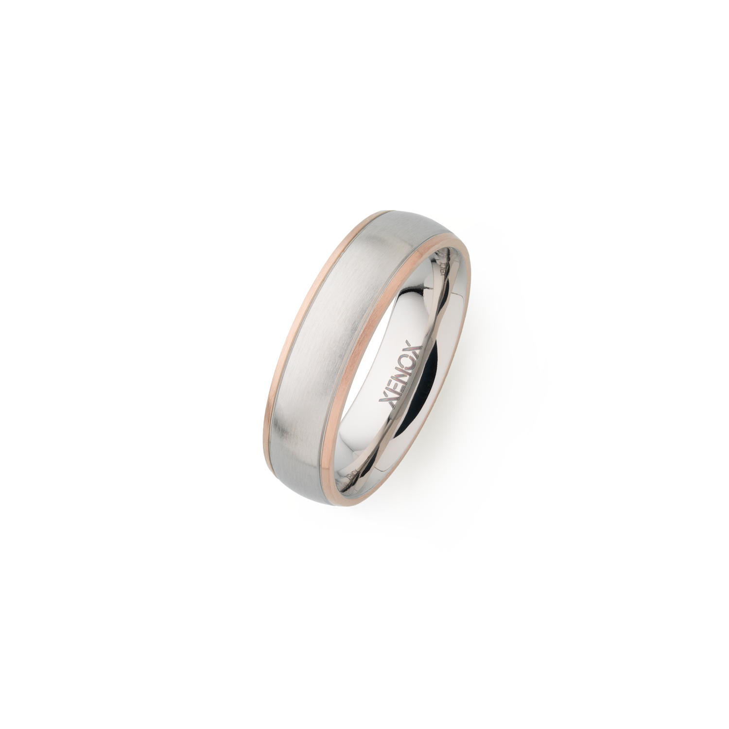 xenox-partnerring-x2252-aus-edelstahl-ros-matt image 1