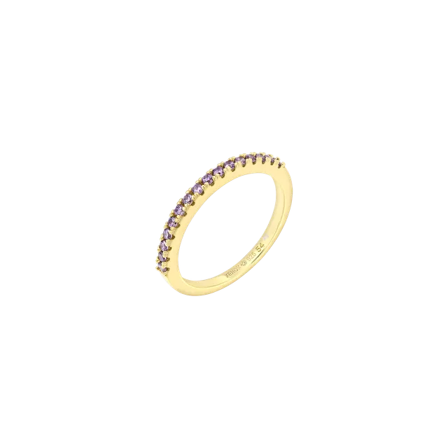 xenox-grace-ring-925-sterlingsilber-18k-vergoldung-mit-lila-zirkonia image 1