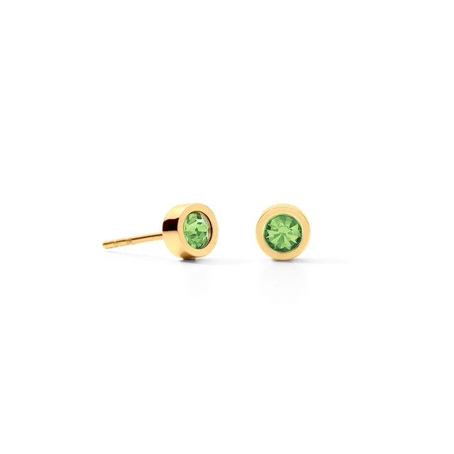 coeur-de-lion-sparkling-dot-ohrstecker-gold-gr-n-0-5-cm image 1
