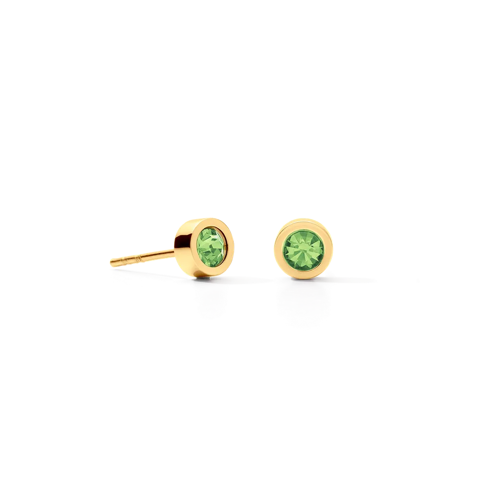 coeur-de-lion-sparkling-dot-ohrstecker-gold-gr-n-0-5-cm image 1