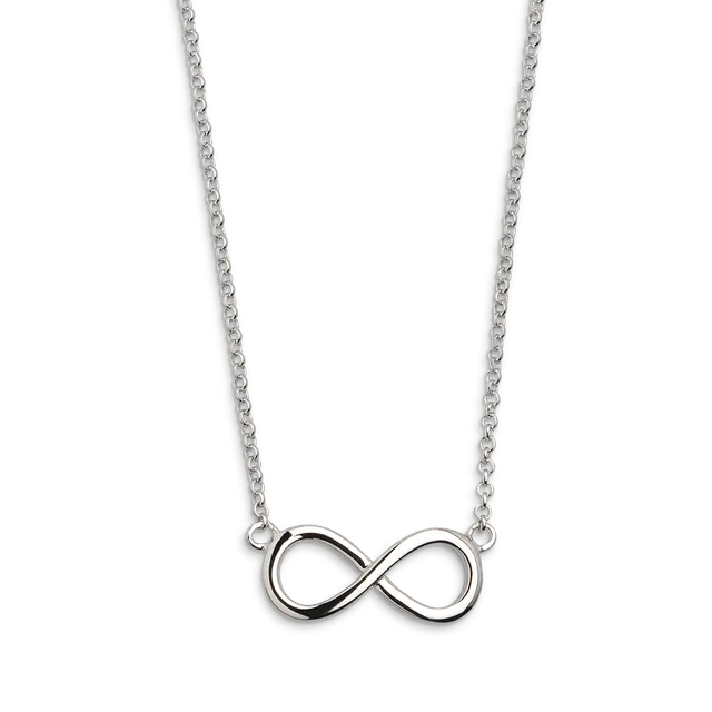 xenox-infinity-halskette-925-sterlingsilber-rhodiniert-mit-infinity-anh-nger image 1