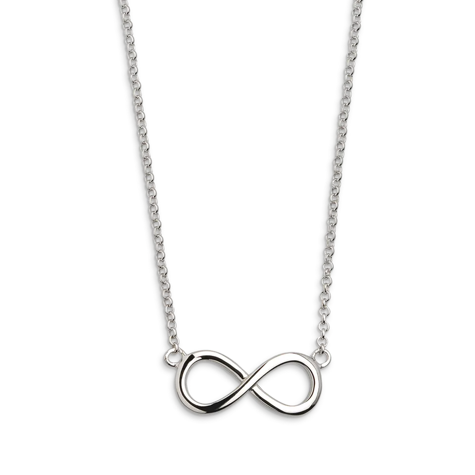 xenox-infinity-halskette-925-sterlingsilber-rhodiniert-mit-infinity-anh-nger image 1