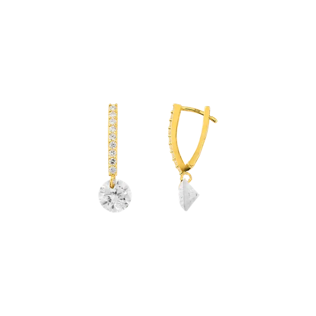 xenox-fine-zirkonia-creolen-585-gelbgold-mit-anh-nger-xg14k6052g image 1
