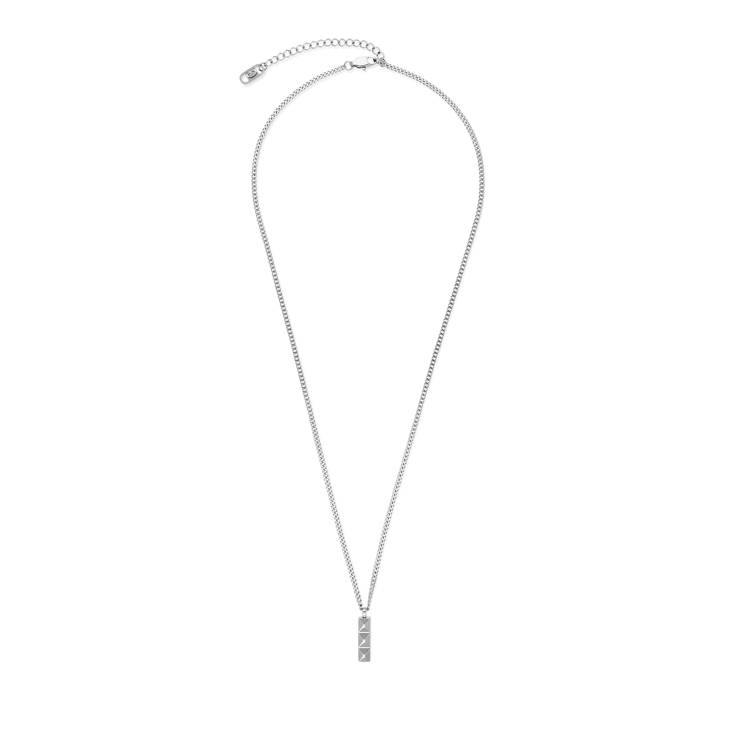 coeur-de-lion-halskette-spikes-trio-bar-silber-edelstahl image 1