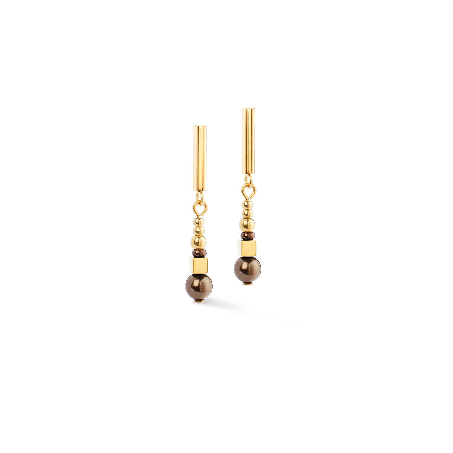 coeur-de-lion-ohrringe-shimmering-princess-pearls-gold-braun image 1