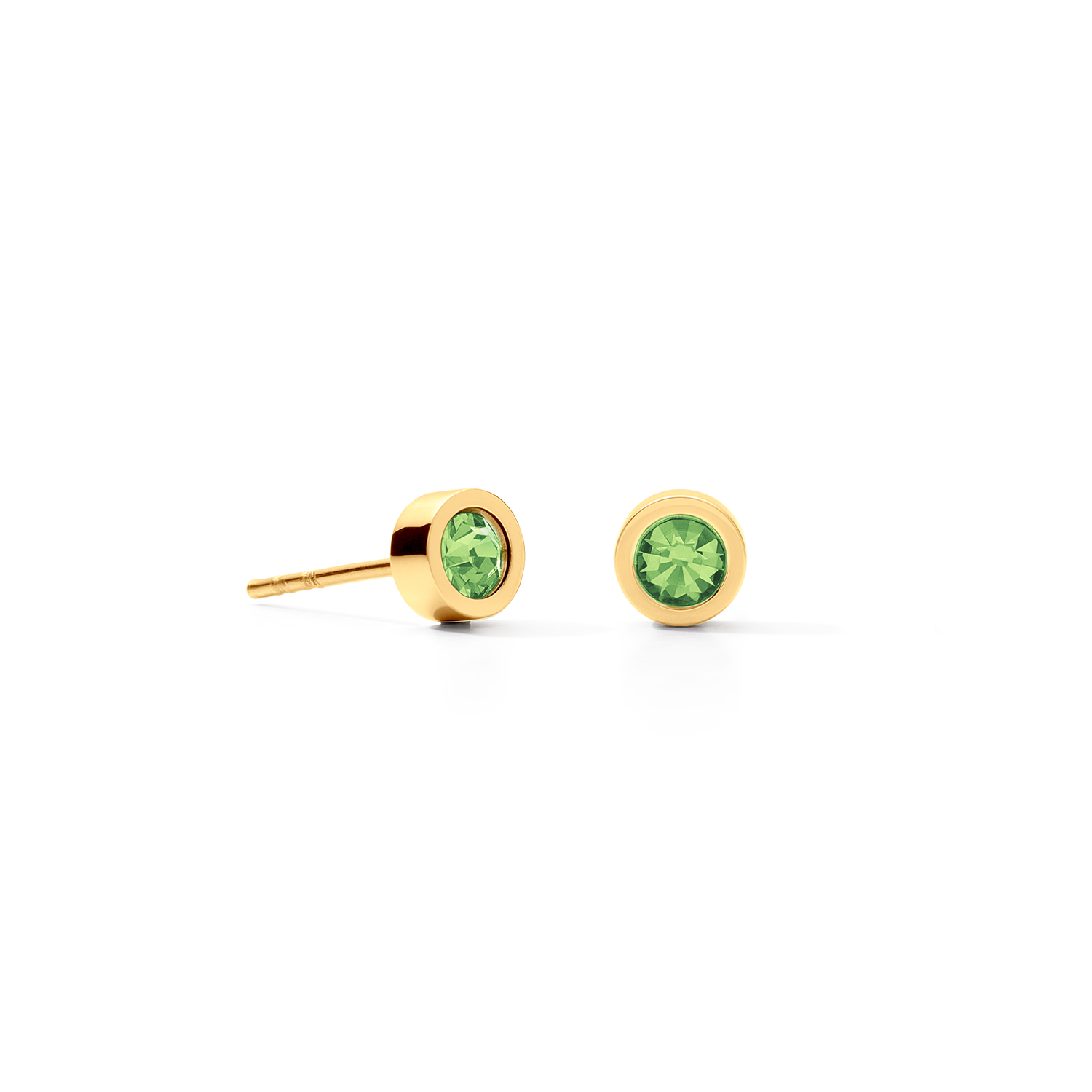coeur-de-lion-sparkling-dot-ohrstecker-gold-gr-n-0-5-cm image 1