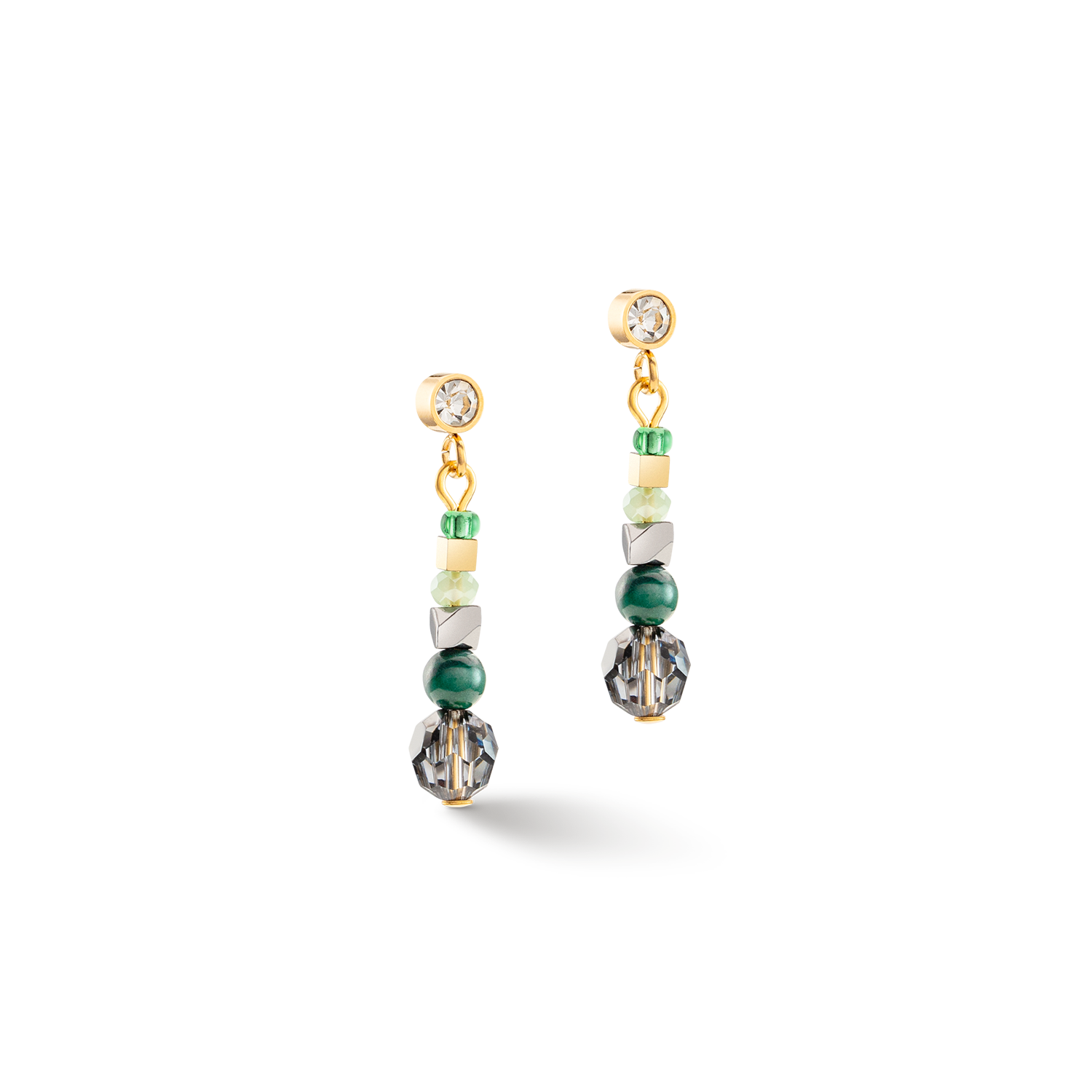 coeur-de-lion-ohrringe-amulett-glamorous-green-gold image 1