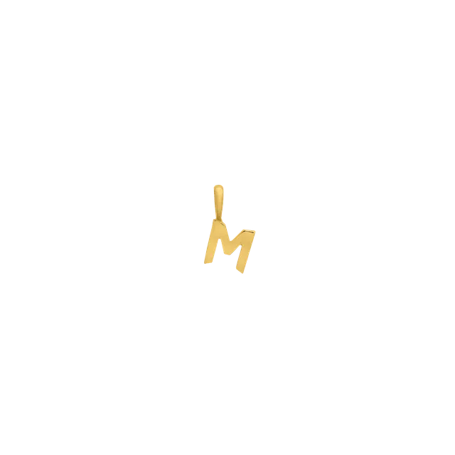 xenox-fine-m-letter-anh-nger-xg14k0214g-m-aus-585-gelbgold-buchstabe-m image 1