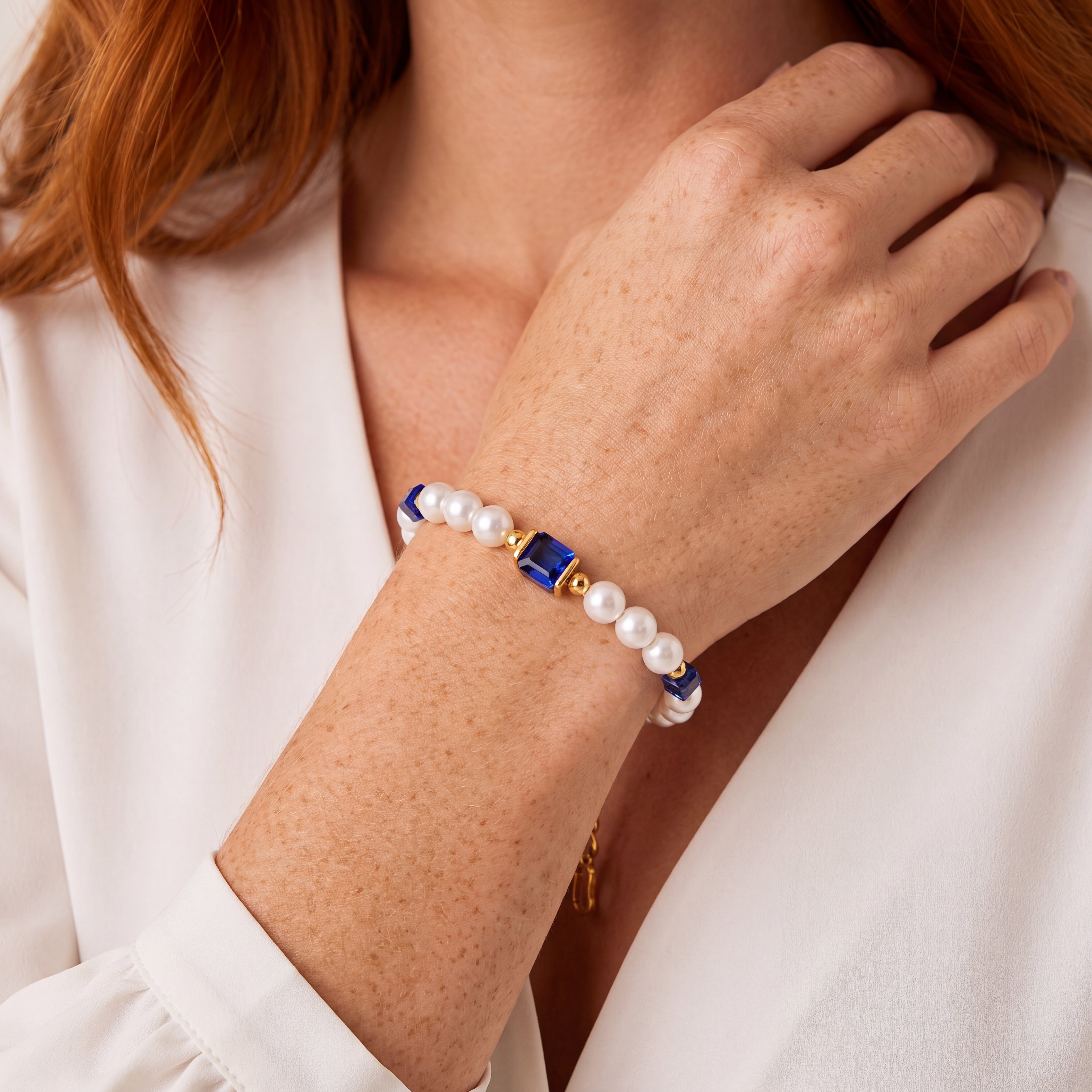 coeur-de-lion-cocktail-pearls-armband-sapphire-blau-17-5-cm image 4