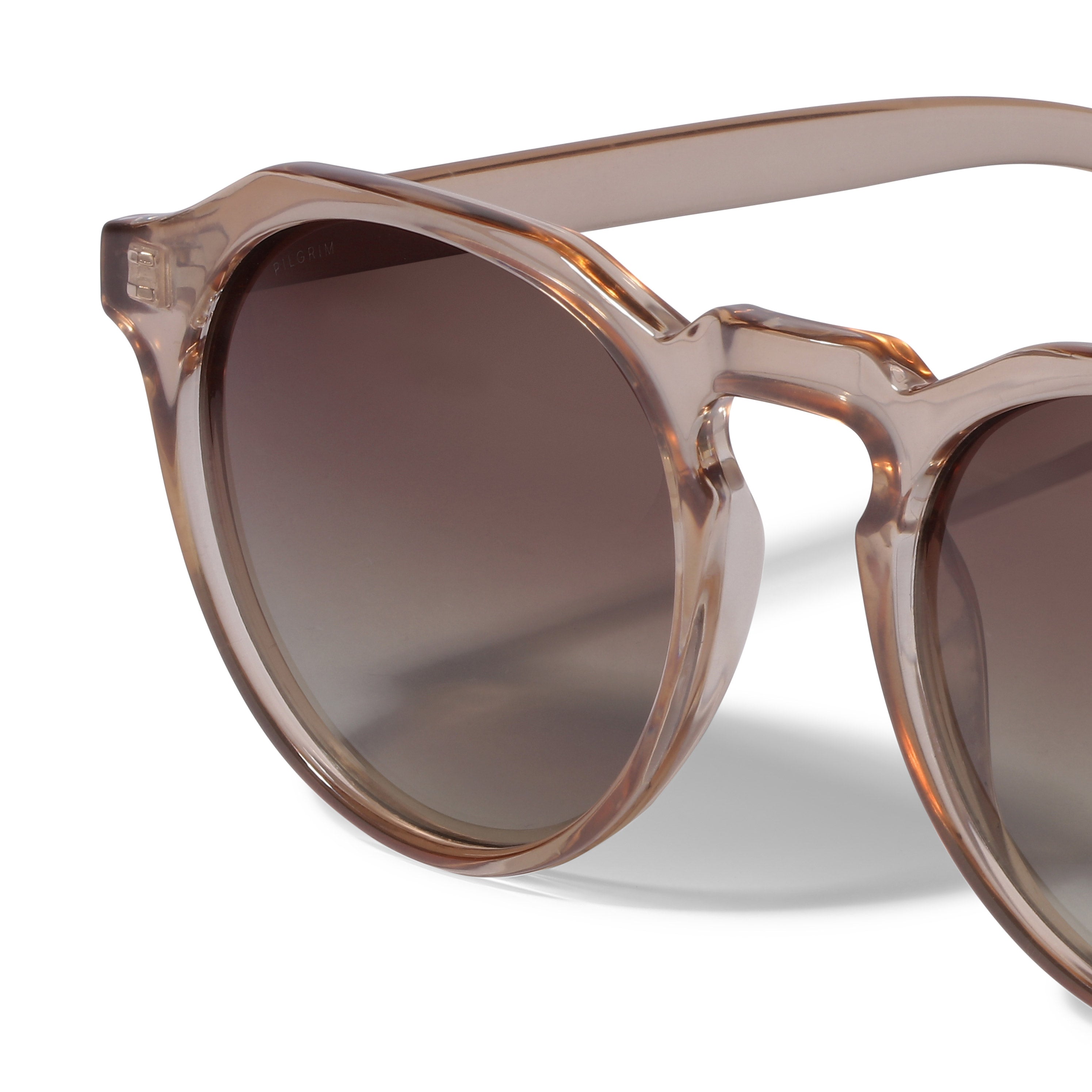 pilgrim-alejandra-sonnenbrille-hellbraun-transparent-rund image 5