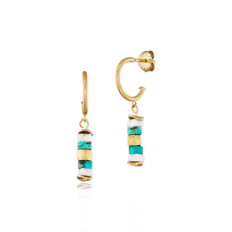 julie-julsen-loving-stones-ohrschmuck-vergoldet-mit-8-t-rkisen-edelsteinen-jaspi image 1