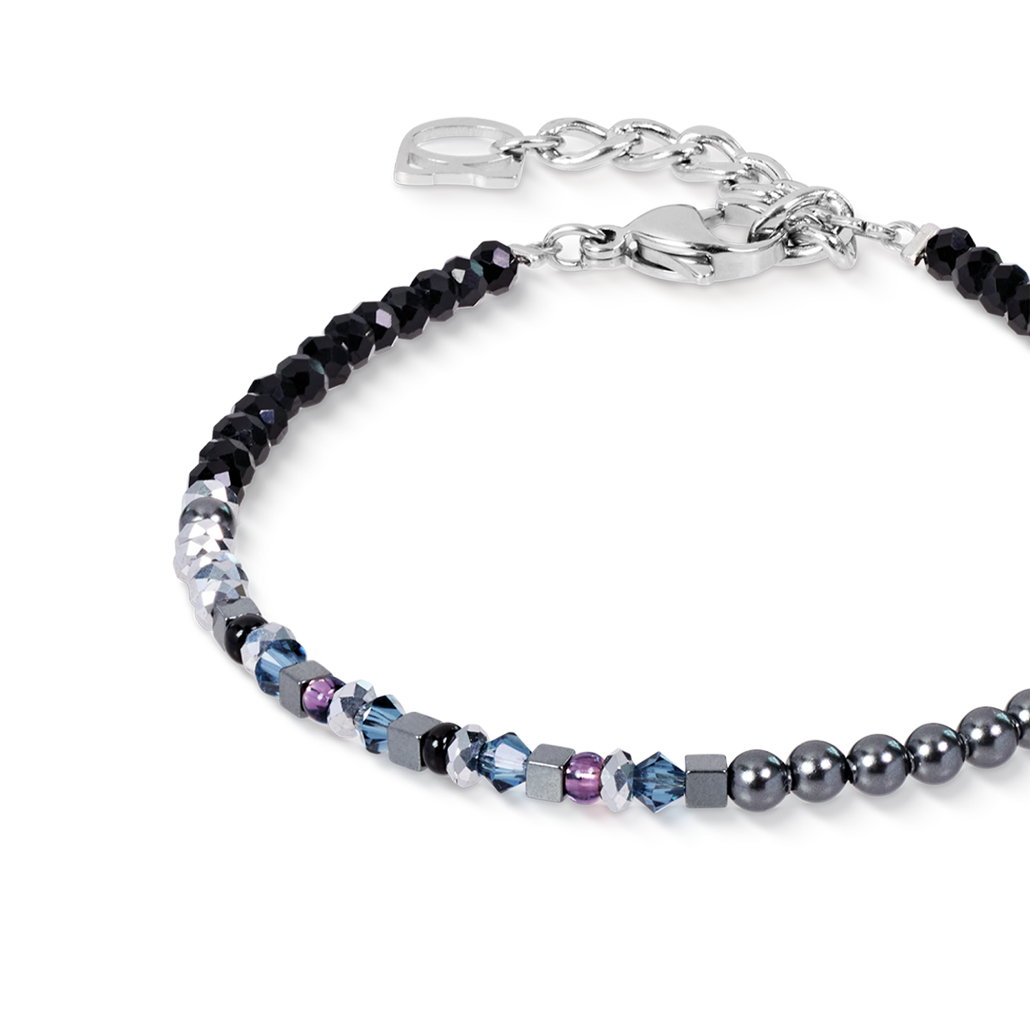 coeur-de-lion-fusion-offset-graphic-armband-grau-schwarz-3-mm image 2