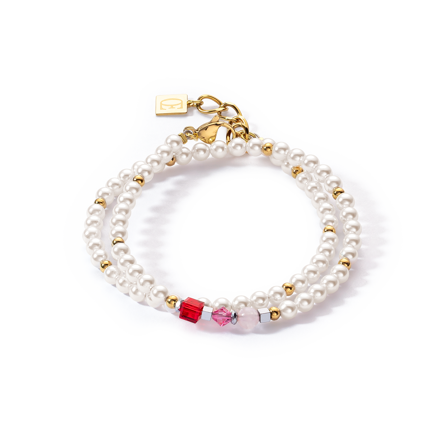 coeur-de-lion-princess-pearls-armband-wrap-around-gold-rot image 1