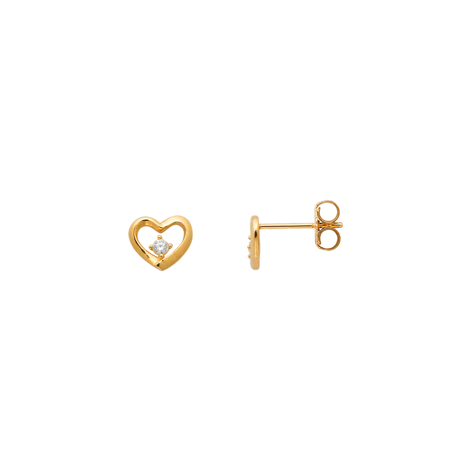 xenox-fine-heart-spark-ohrringe-585-gelbgold-mit-zirkonia image 1