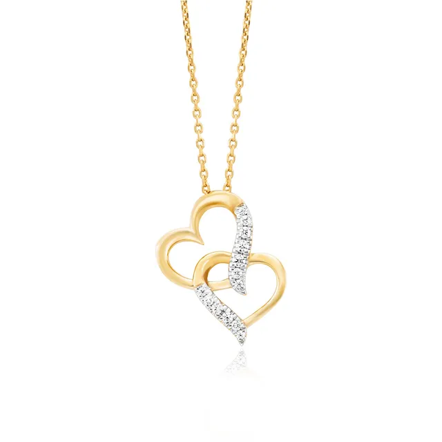julie-julsen-herzen-kette-mit-anh-nger-vergoldet-13-zirkonia image 1