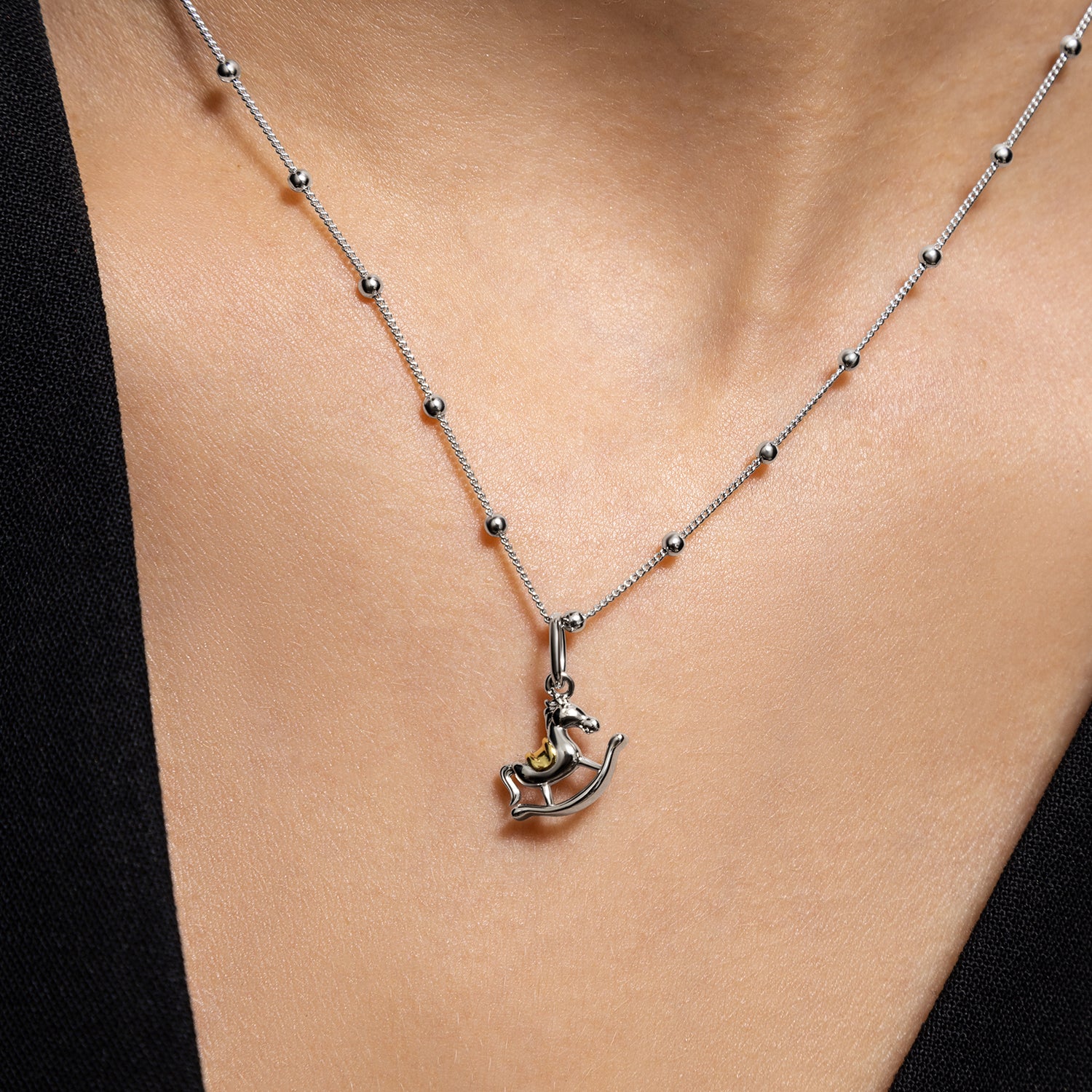xenox-schaukelpferd-charm-925-sterlingsilber-18k-vergoldung-nostalgie-anh-nger image 2