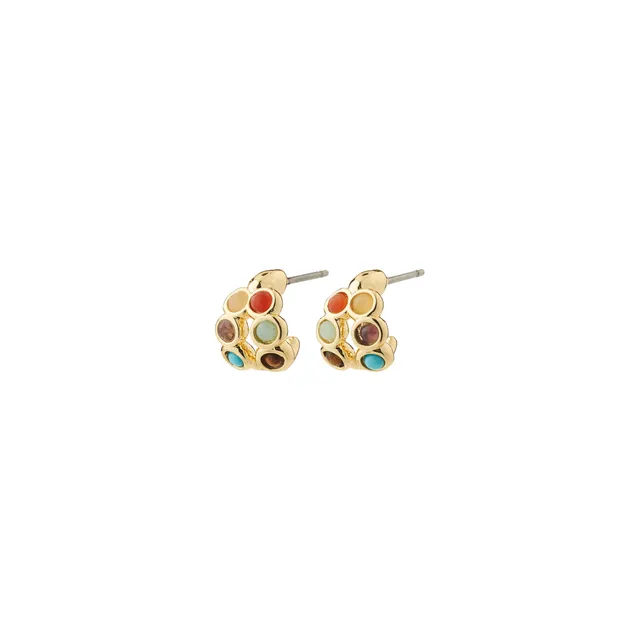 pilgrim-lonnie-huggie-hoops-goldplattiert-multi-edelstein image 1
