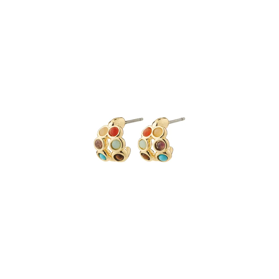 pilgrim-lonnie-huggie-hoops-goldplattiert-multi-edelstein image 1