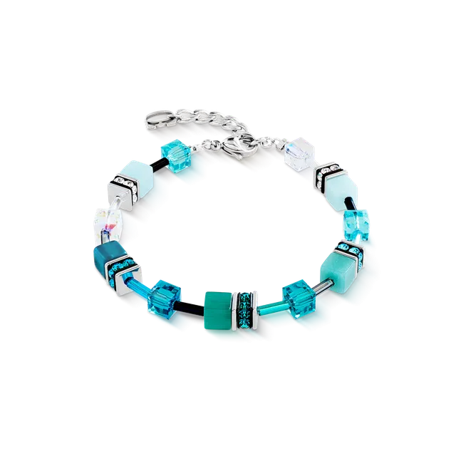 coeur-de-lion-geocube-iconic-armband-teal-silber image 1