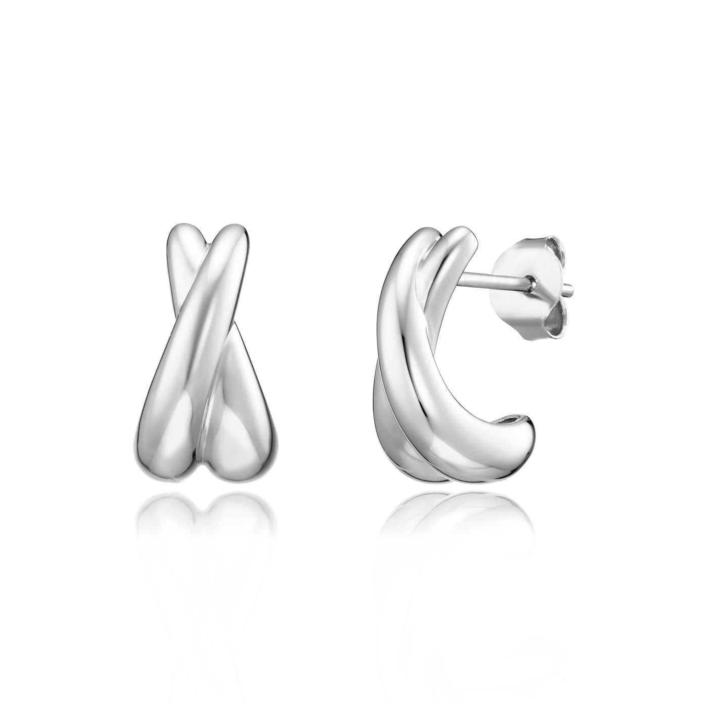 julie-julsen-crossed-lines-ohrstecker-silber-rhodiniert-14-mm image 1