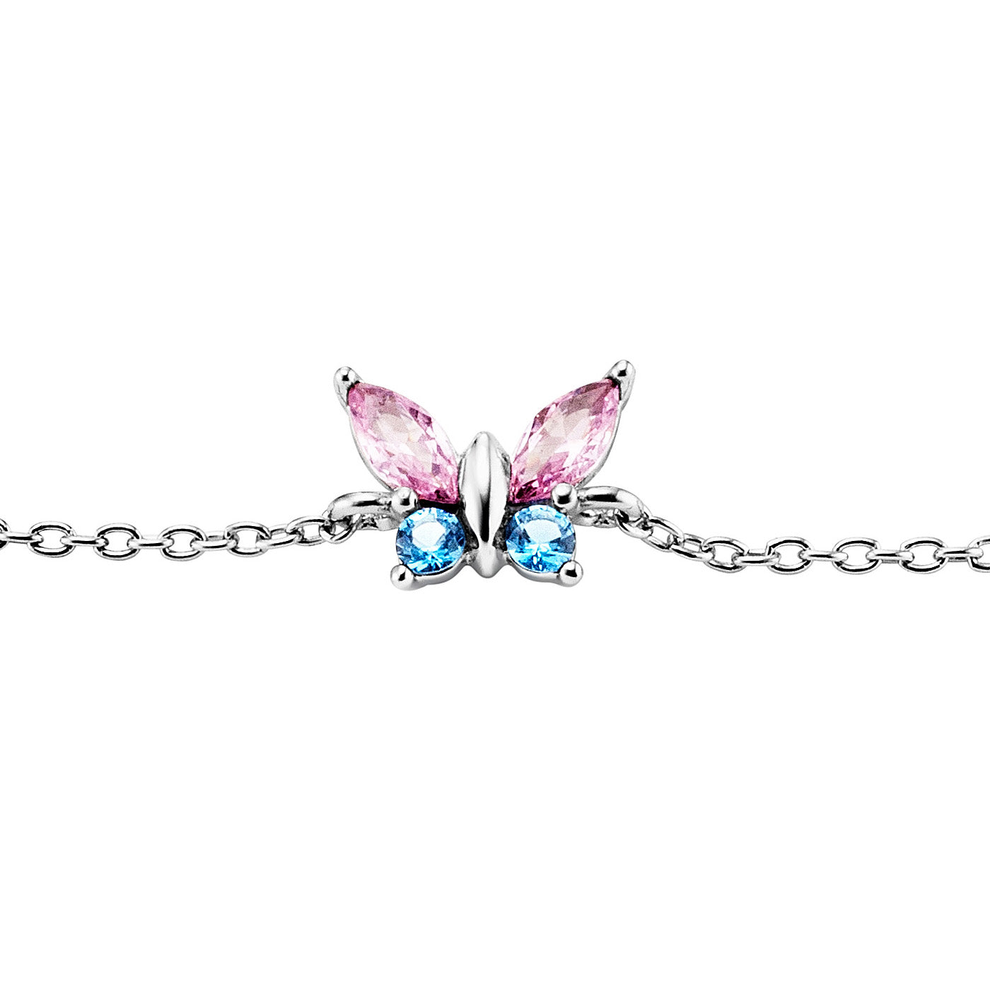 julie-julsen-kids-butterfly-armband-silber-rhodiniert-mit-schmetterling-und-4-bu image 3