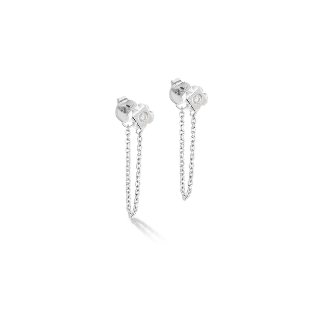 coeur-de-lion-statement-sparkling-spike-chain-ohrringe-6-mm-silber-sterling-silb image 1