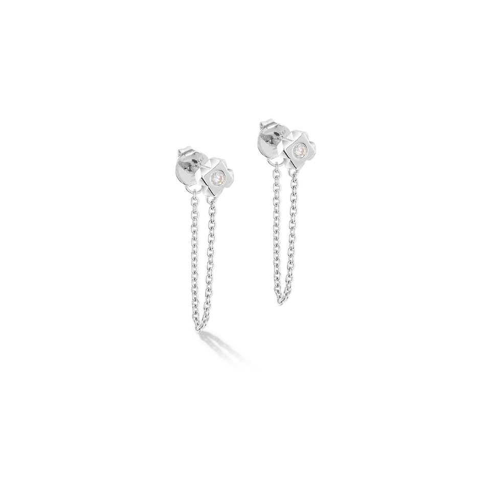 coeur-de-lion-statement-sparkling-spike-chain-ohrringe-6-mm-silber-sterling-silb image 1