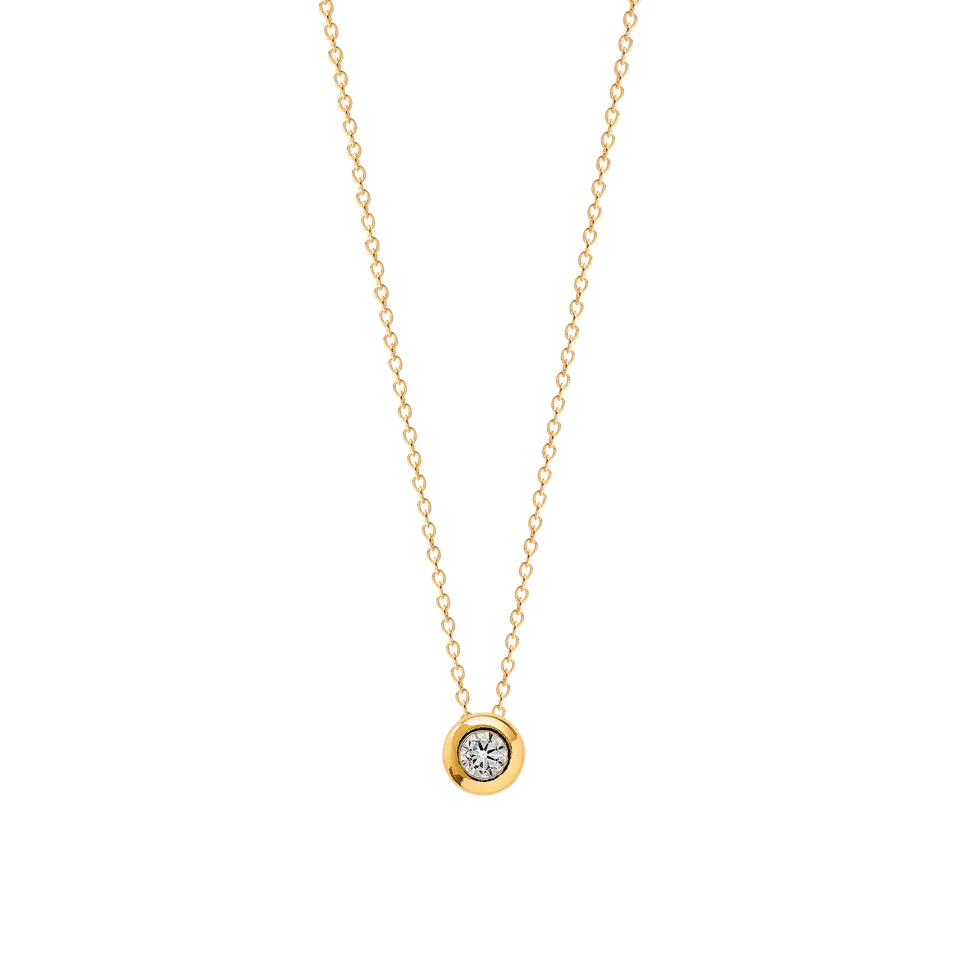 xenox-fine-zarge-mini-bold-halskette-585-gelbgold-mit-3-mm-zirkonia image 1