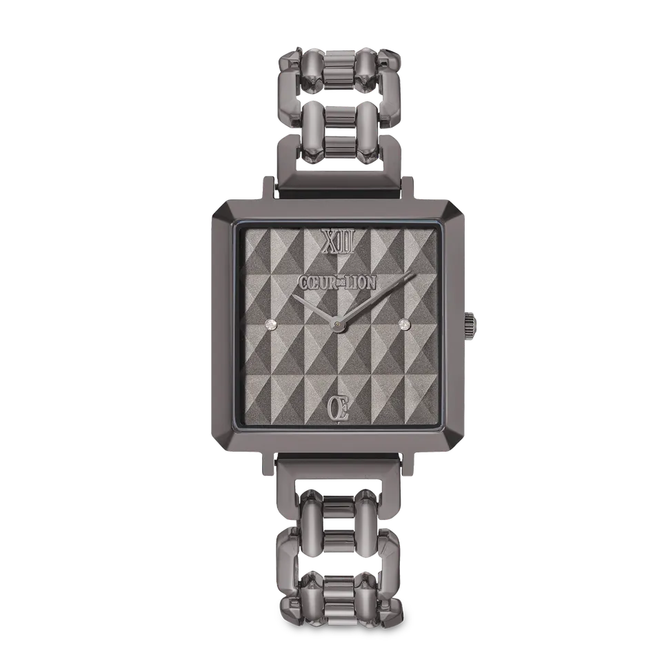 coeur-de-lion-uhr-iconic-cube-spikes-statement-anthrazit image 1
