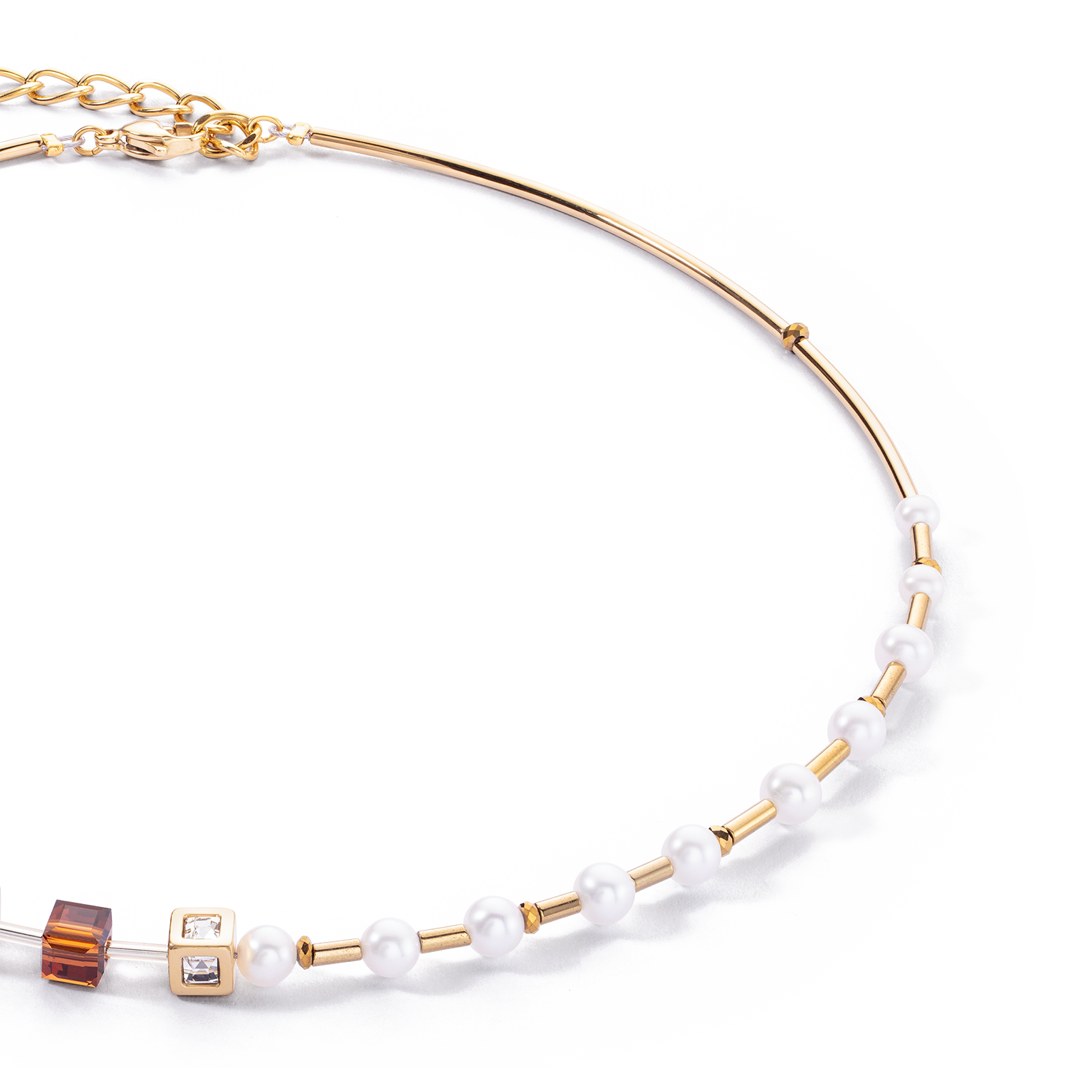 coeur-de-lion-geocube-fusion-precious-pearl-mix-halskette-gold-autumn image 2