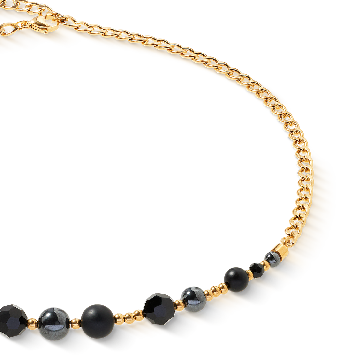 coeur-de-lion-pure-spheres-halskette-gold-schwarz image 2