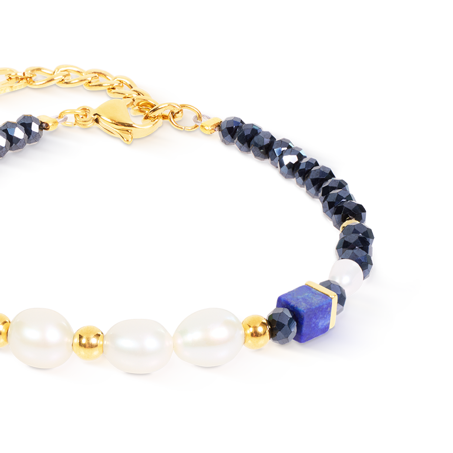 coeur-de-lion-armband-cosmic-pearls-midnight-gold image 2