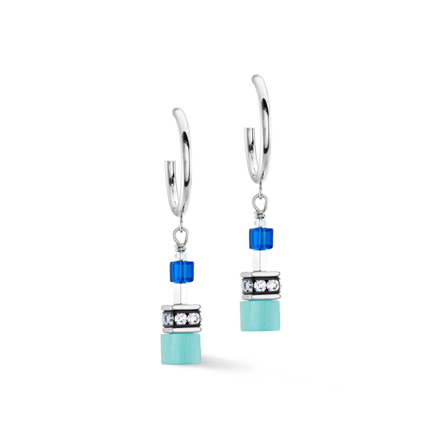 coeur-de-lion-geocube-iconic-layer-chain-creole-ocean-vibes-blau-silber image 1