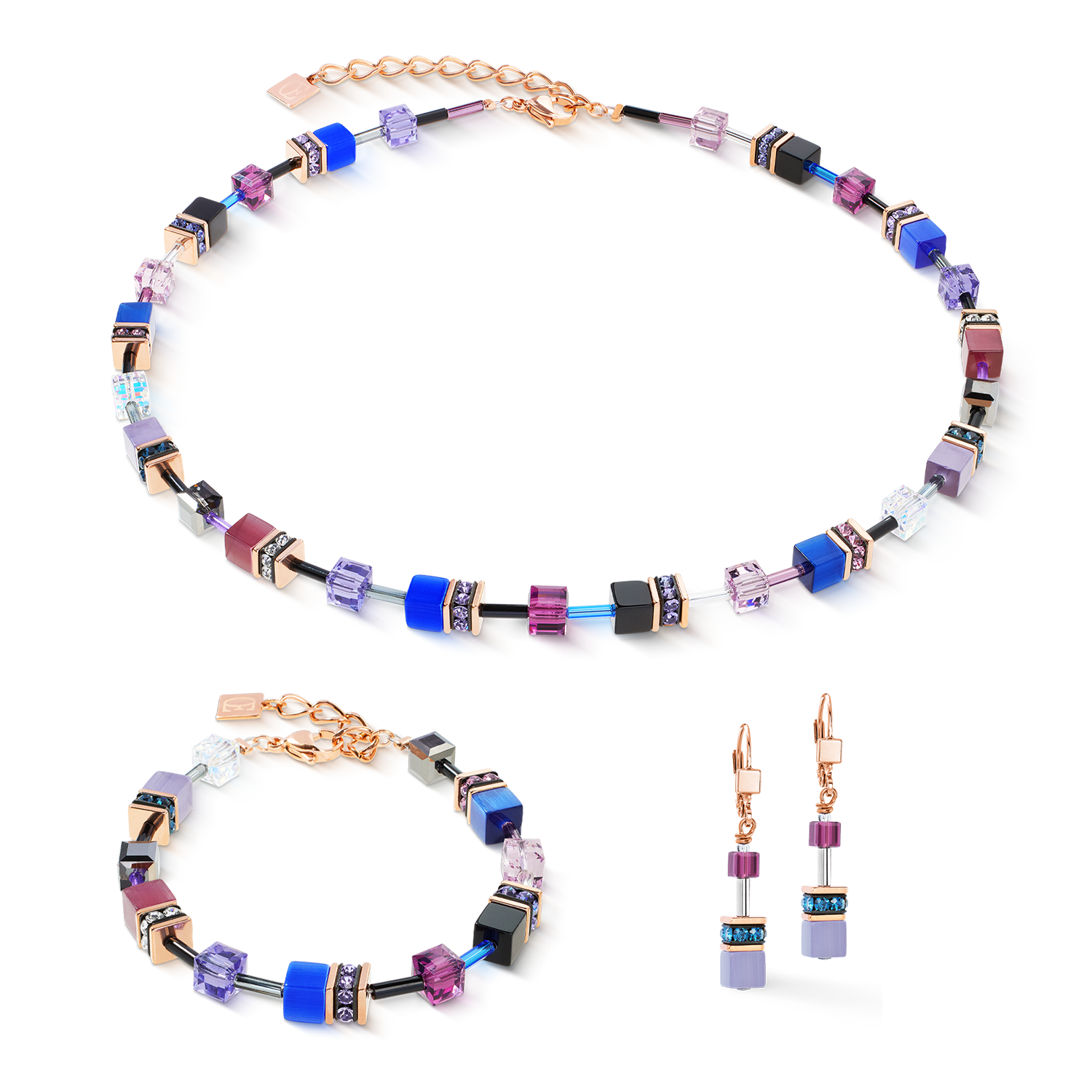coeur-de-lion-geocube-iconic-armband-blue-moon-ros-gold-blau-lila image 3