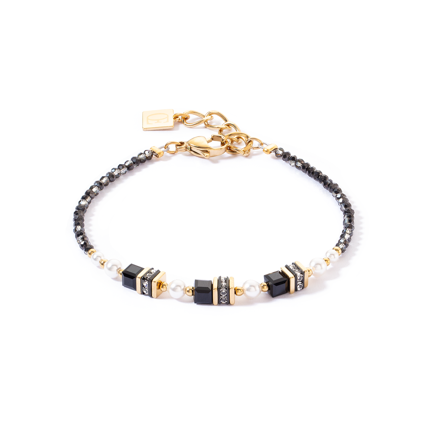 coeur-de-lion-sparkling-princess-armband-gold-schwarz image 1