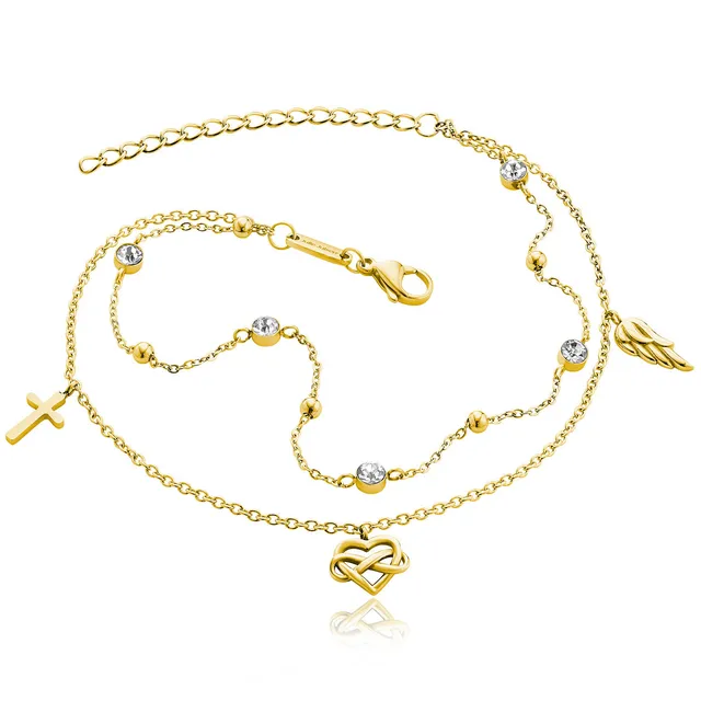 julie-julsen-fu-kette-cross-infinity-heart-wing-vergoldet-stahl-mit-5-zirkonia image 1