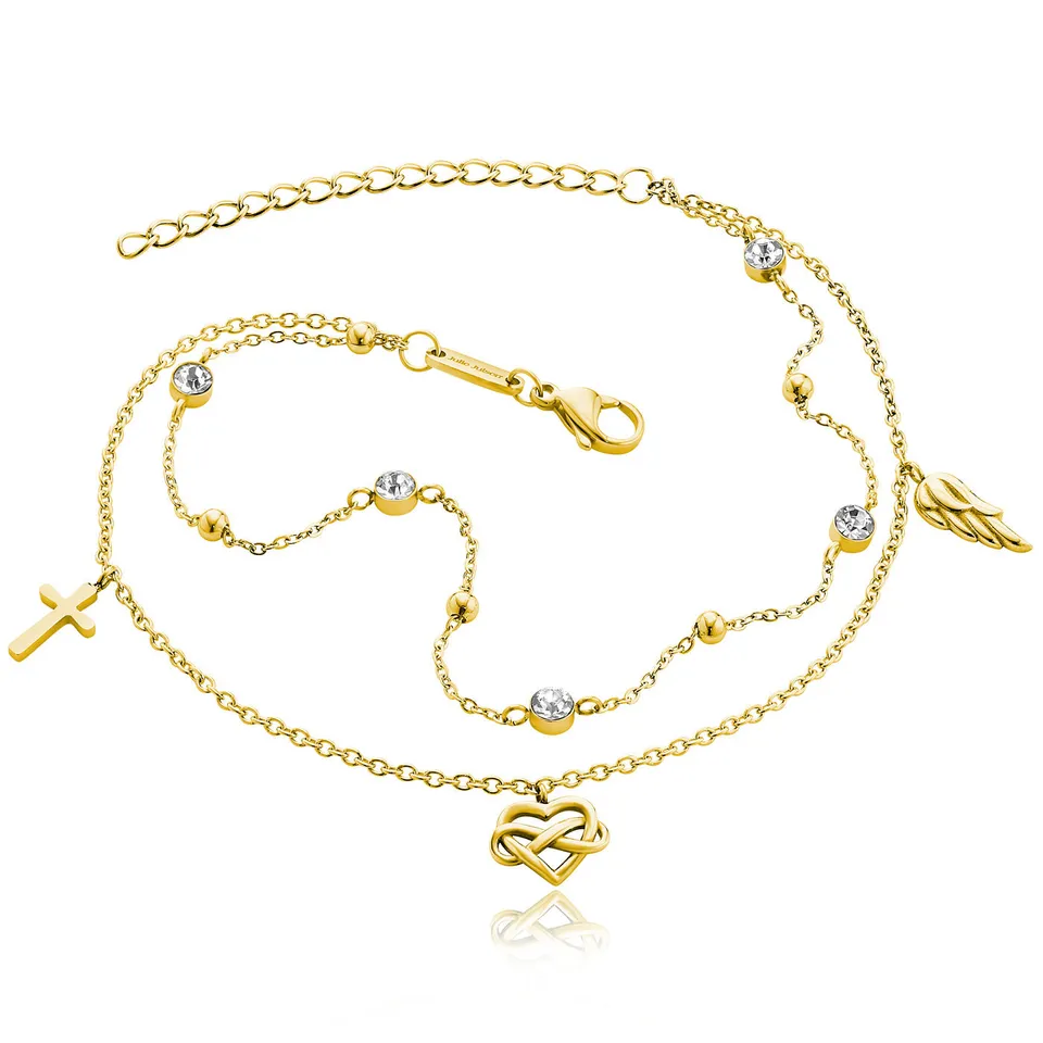 julie-julsen-fu-kette-cross-infinity-heart-wing-vergoldet-stahl-mit-5-zirkonia image 1