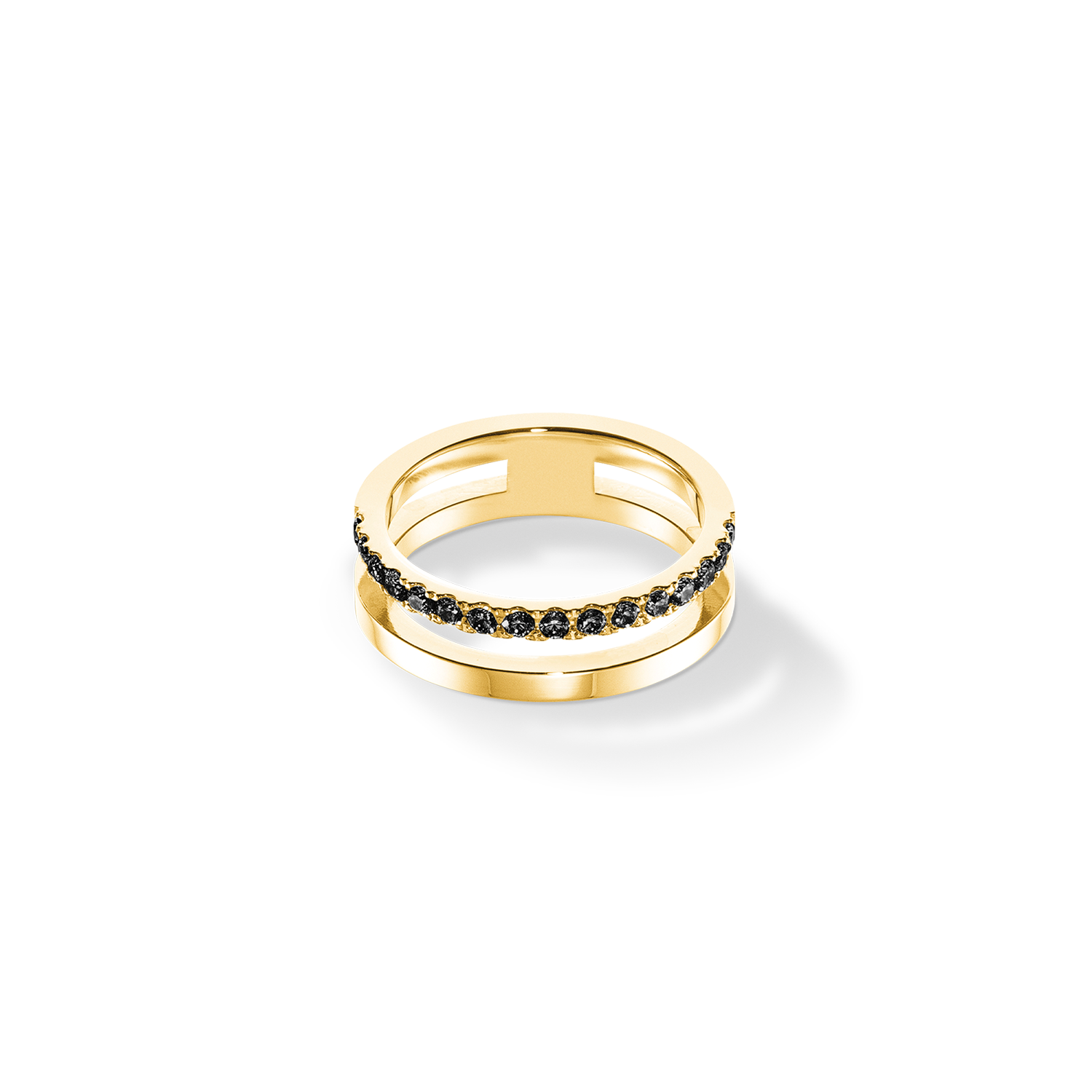 coeur-de-lion-eternal-unity-ring-gold-schwarz image 1