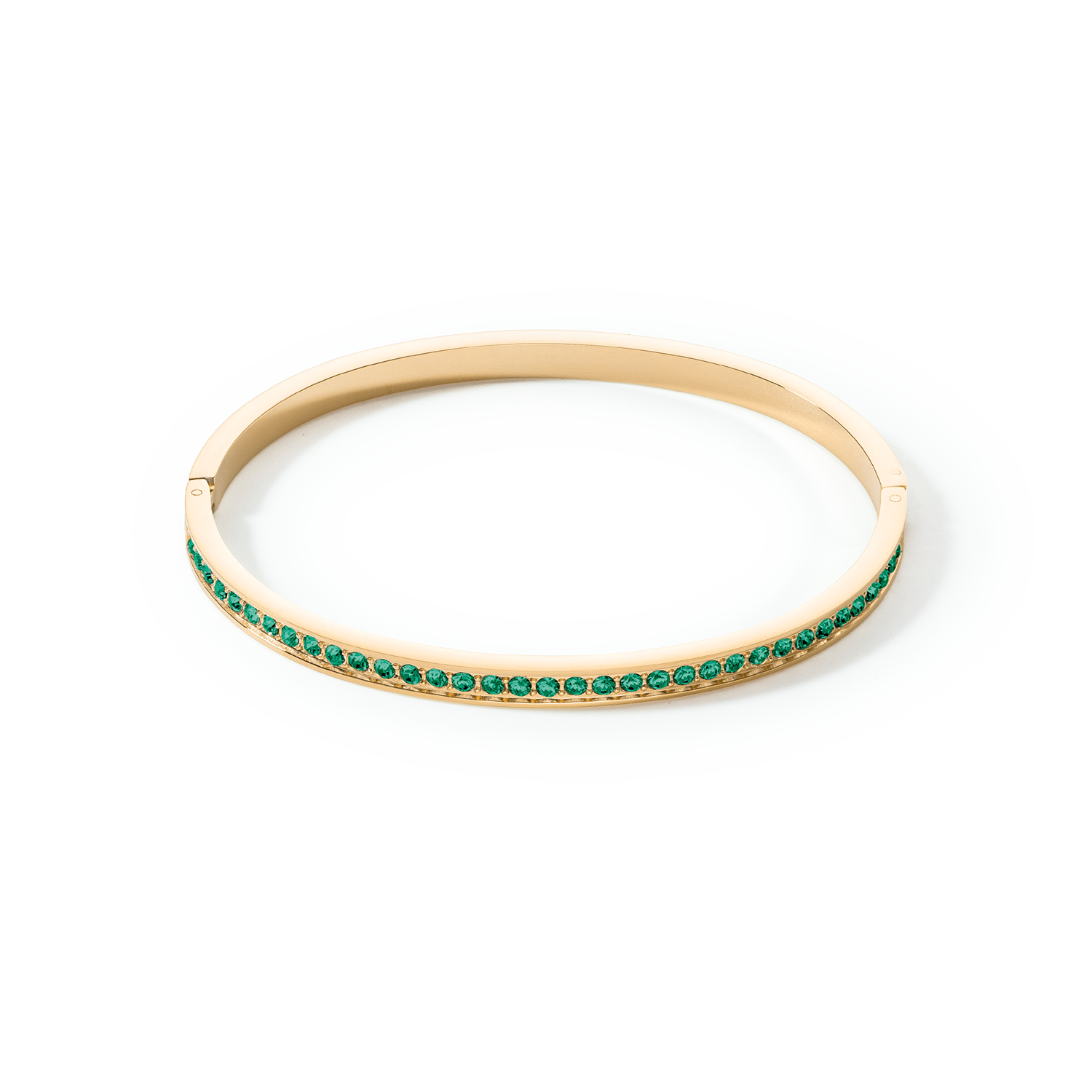 coeur-de-lion-armreif-edelstahl-kristalle-gold-dunkelgr-n-19-cm image 1