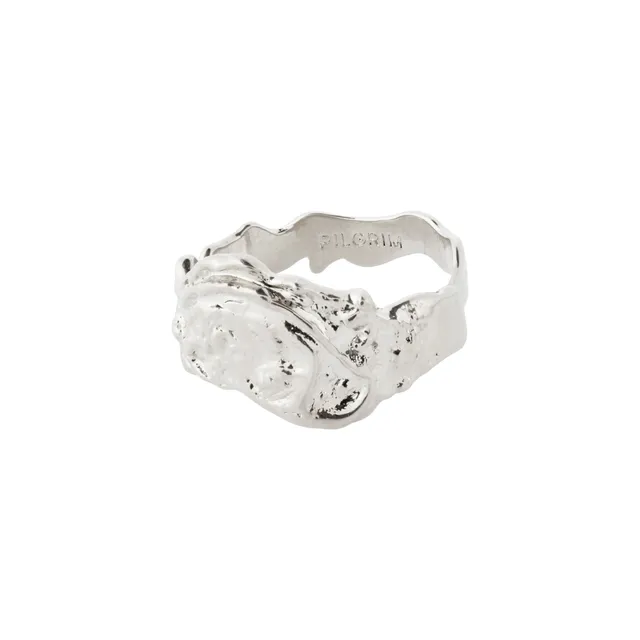 pilgrim-blossom-ring-organisch-versilbert-skulptur-ring-aus-99-recyclingmaterial image 1