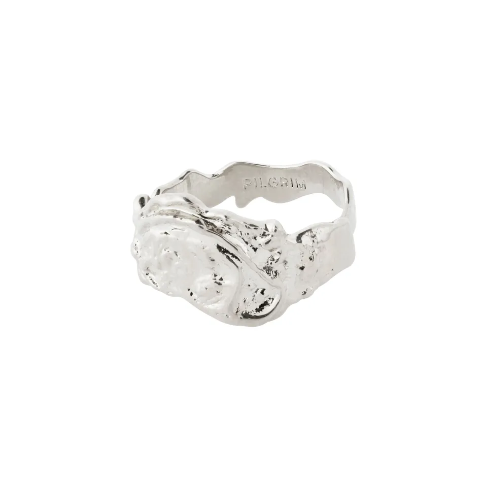 pilgrim-blossom-ring-organisch-versilbert-skulptur-ring-aus-99-recyclingmaterial image 1