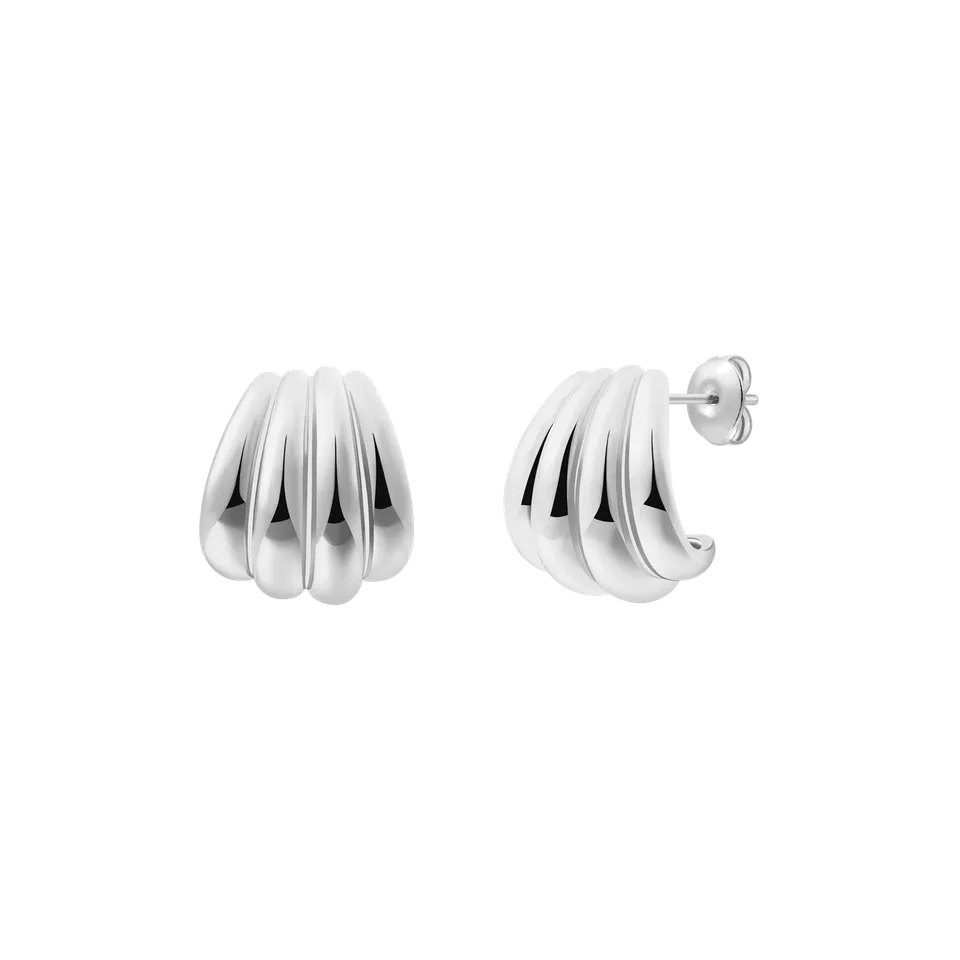 xenox-nautic-ohrringe-925-sterlingsilber-rhodiniert-creolen-mehrschichtig image 1