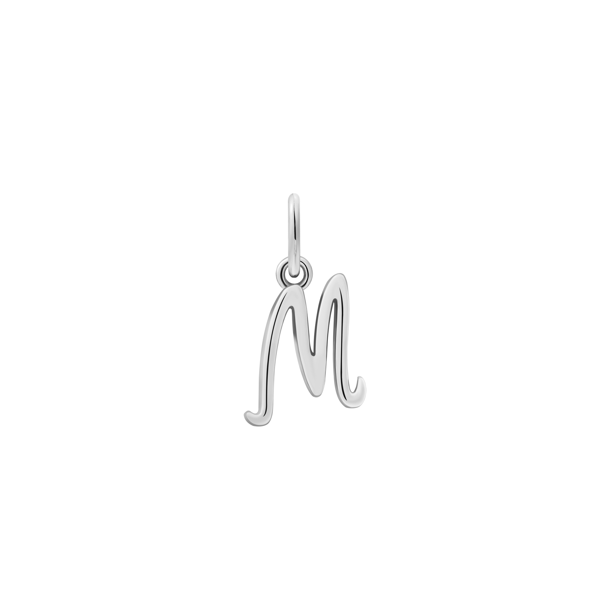 xenox-letter-m-italic-charm-925-sterling-silber-rhodiniert image 1