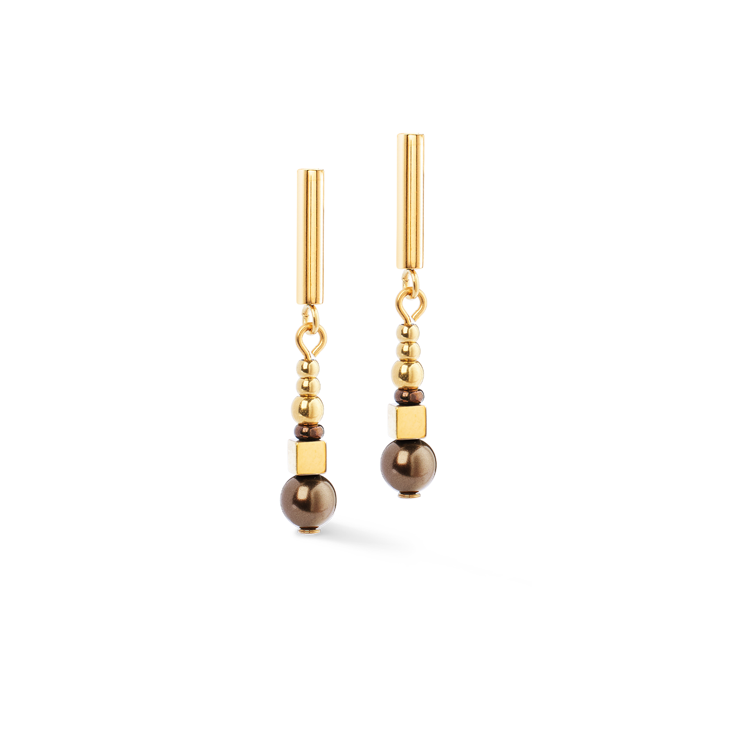 coeur-de-lion-ohrringe-shimmering-princess-pearls-gold-braun image 2